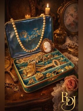 Vintage Jewelry Lot | Treasure Pull Mix | 2 LB | Gold Pearl Statement Edit